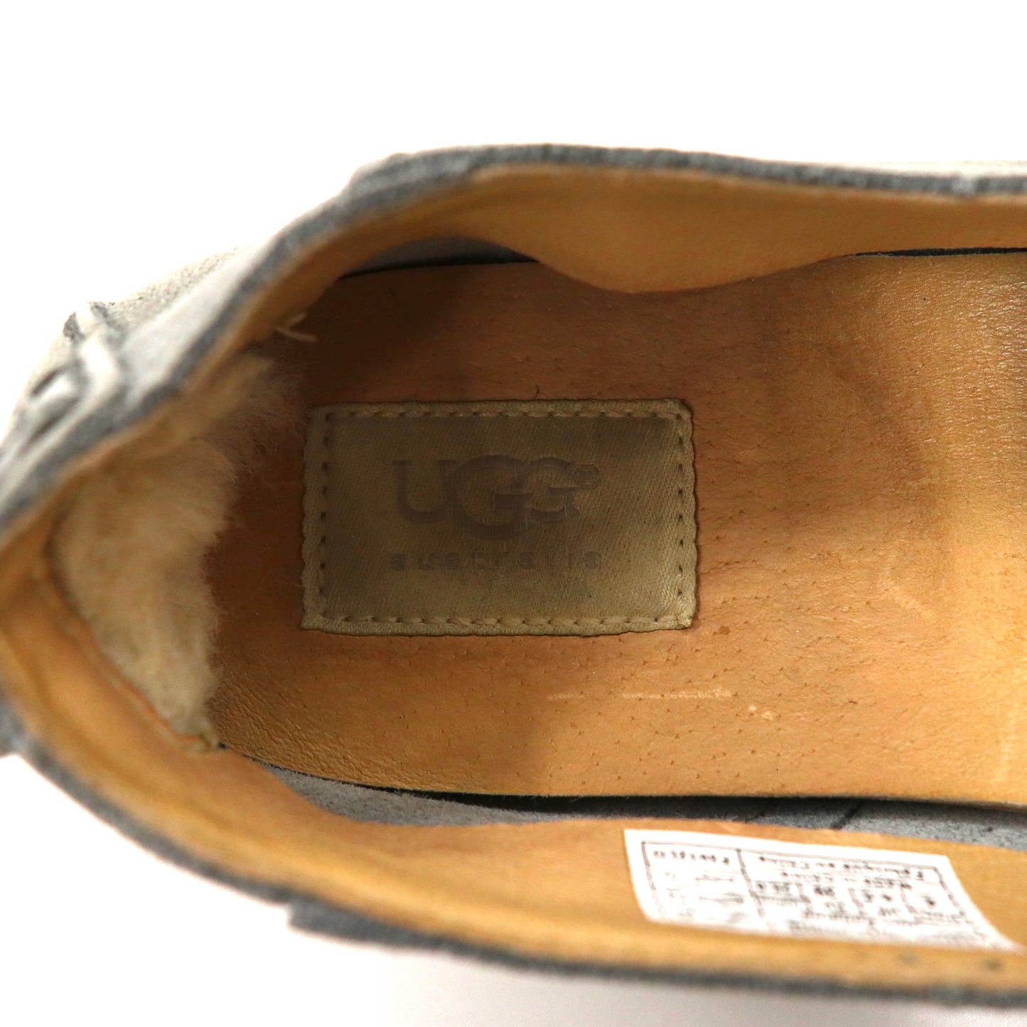 UGG モカシン スリッポンシューズ 25cm ブルー フリンジ レザー Marrah マーラ F3012LO