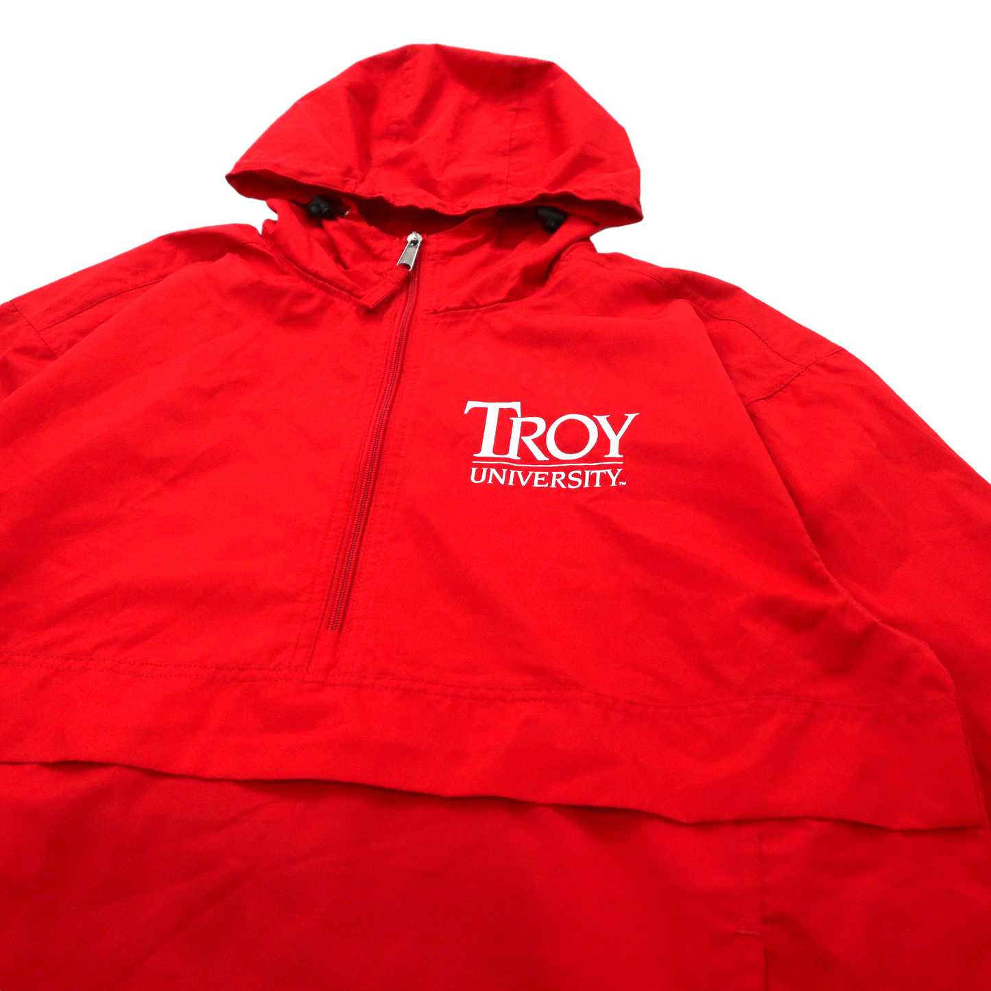 Champion アノラックパーカー M レッド ポリエステル TROY UNIVERSITY カレッジプリント