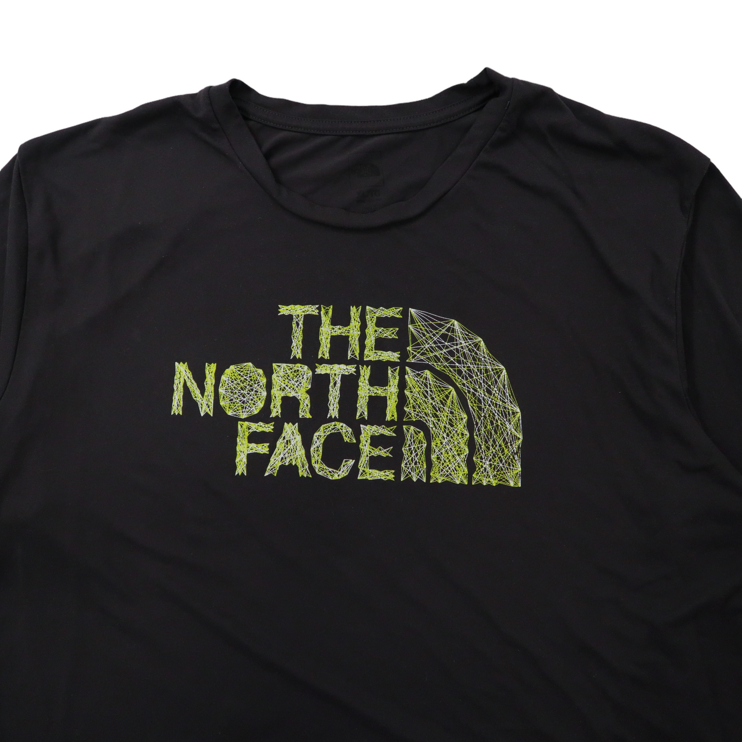 THE NORTH FACE ロゴプリントTシャツ XL グレー ポリエステル ストレッチ