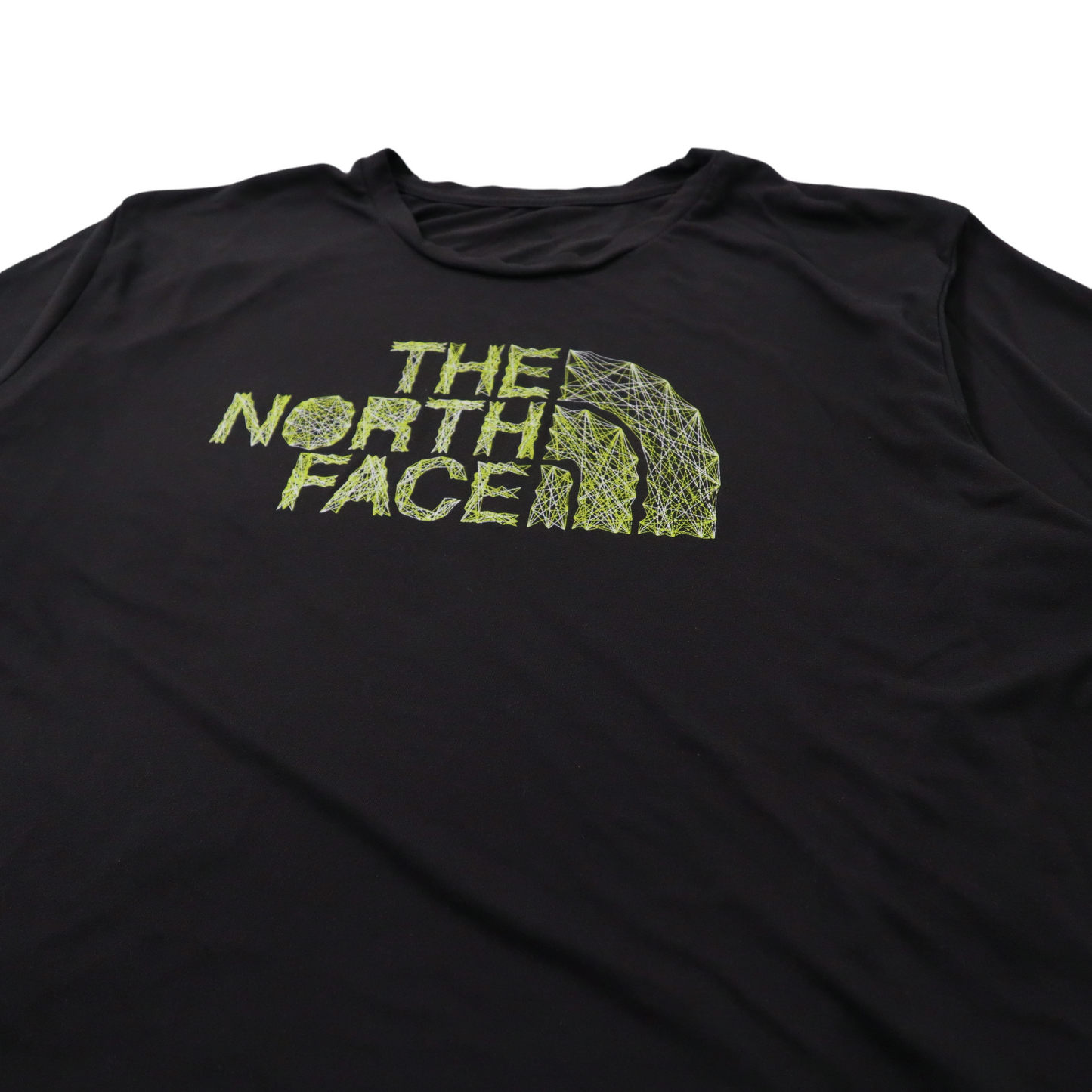 THE NORTH FACE ロゴプリントTシャツ XL グレー ポリエステル ストレッチ