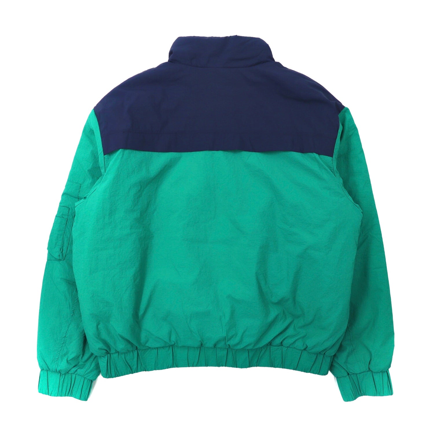 TOMMY JEANS Puffer Jacket M Green Polyester Logo Printed Big Size