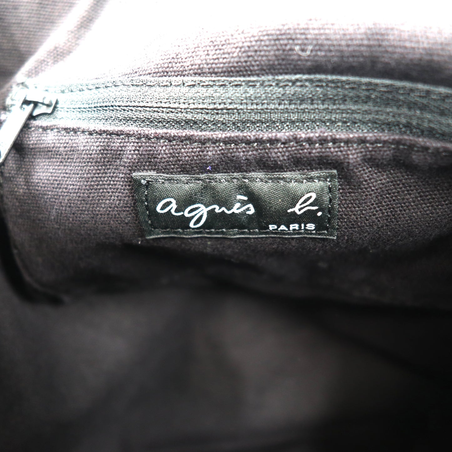 agnes b. ロゴトートバッグ ブラック キャンバス WEB限定モデル GO03‐01