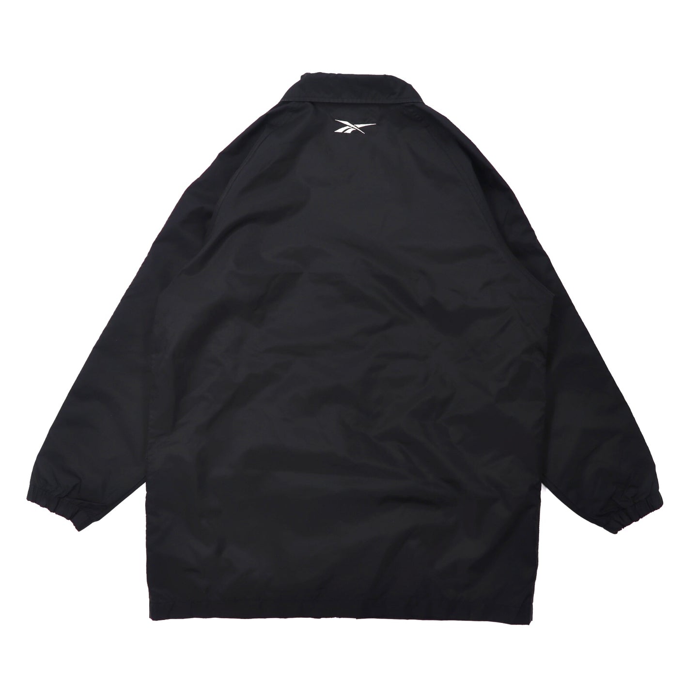 Reebok ナイロンジャケット M ブラック ロゴ刺繍 袖ロゴ 90年代