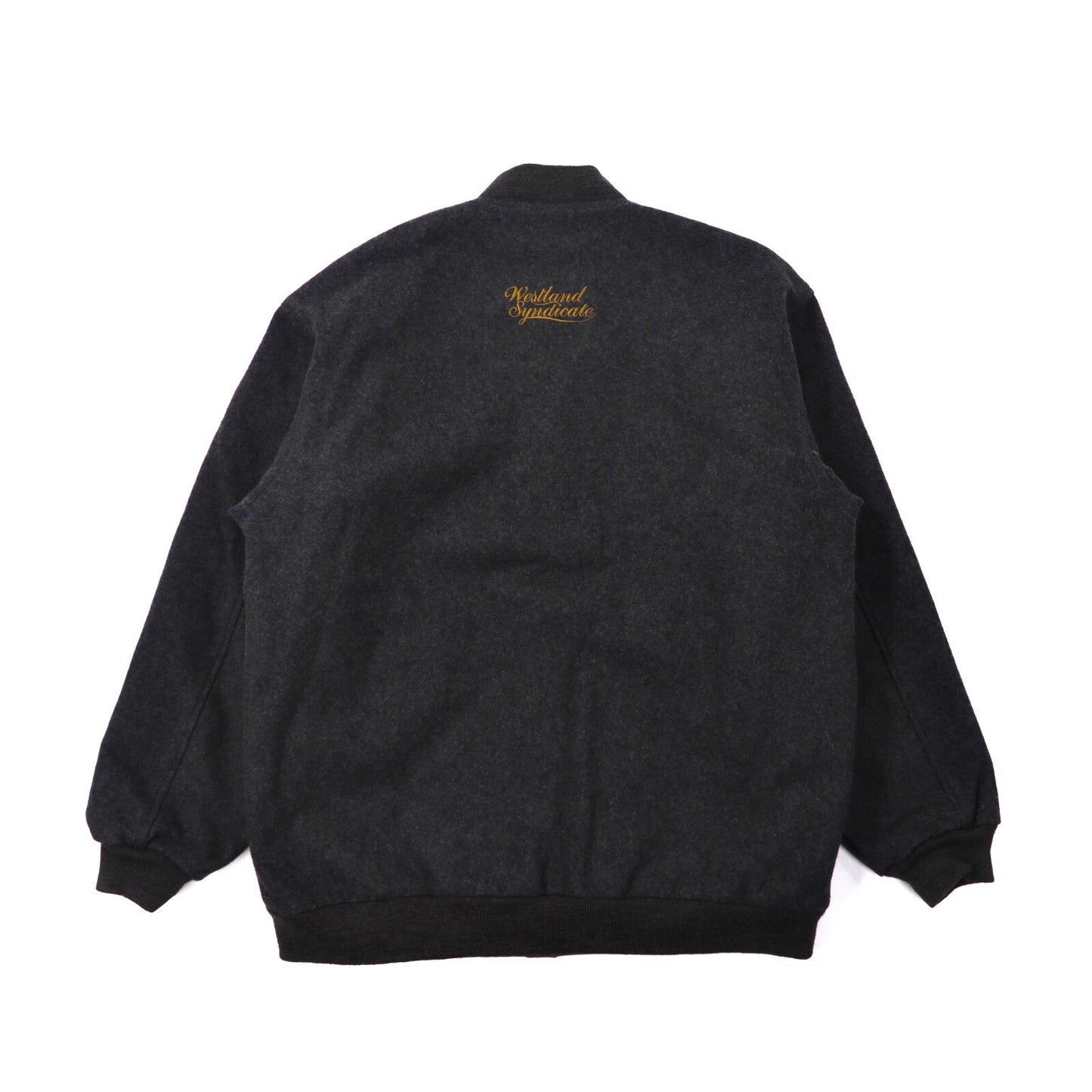 eross スタジャン ファラオジャケット XL グレー ウール ロゴワッペン ビッグサイズ 日本製 90年代