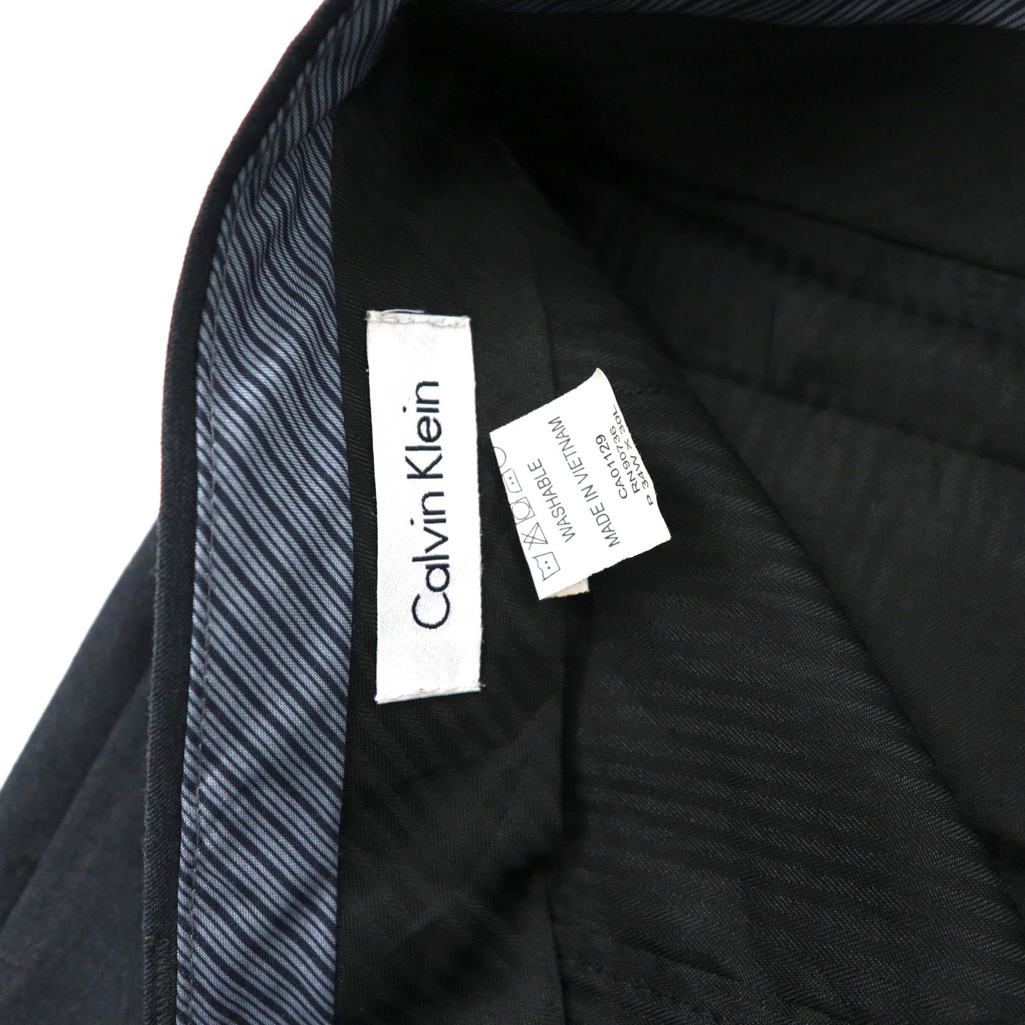 Calvin Klein スラックスパンツ 34 グレー ポリエステル