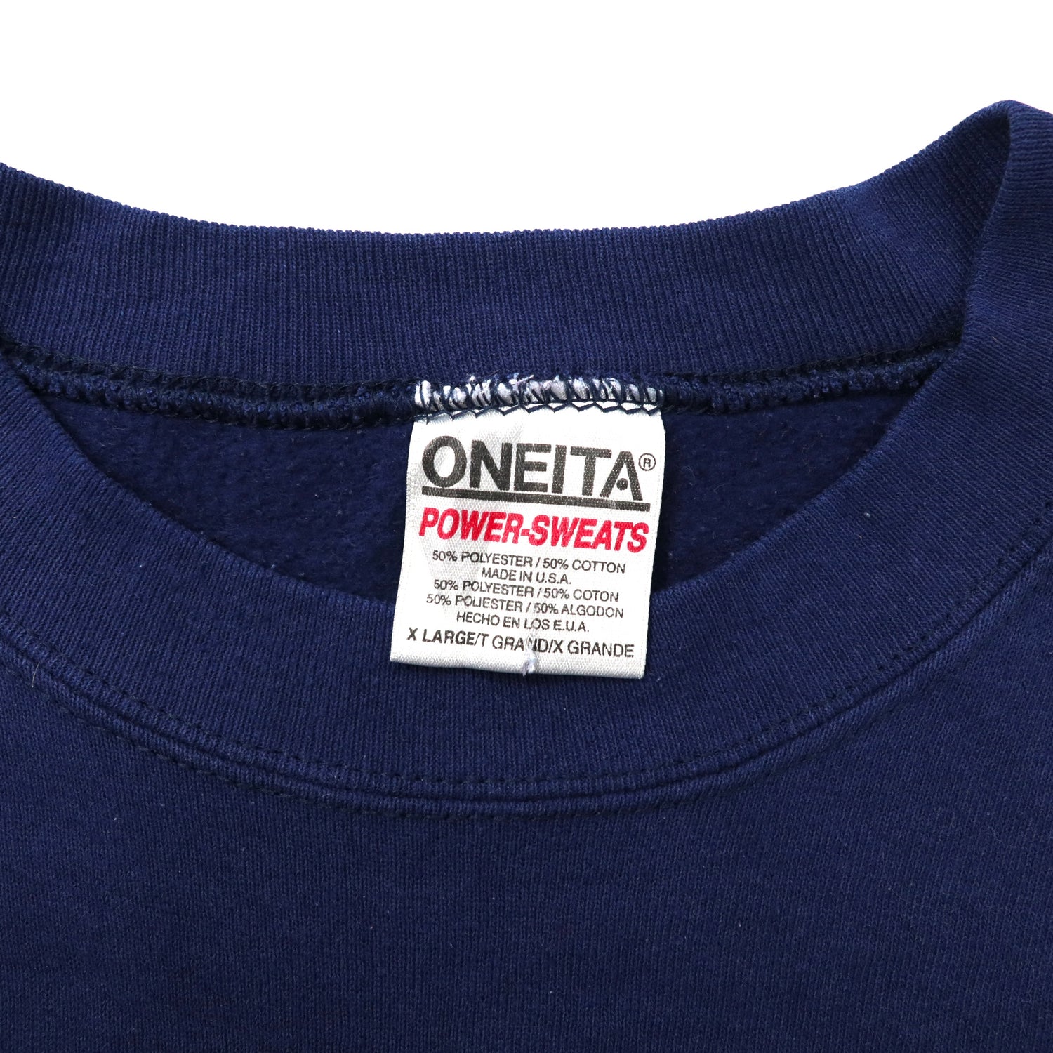 ONEITA Big Size Print Sweatshirt XL Navy Cotton PALMETTO