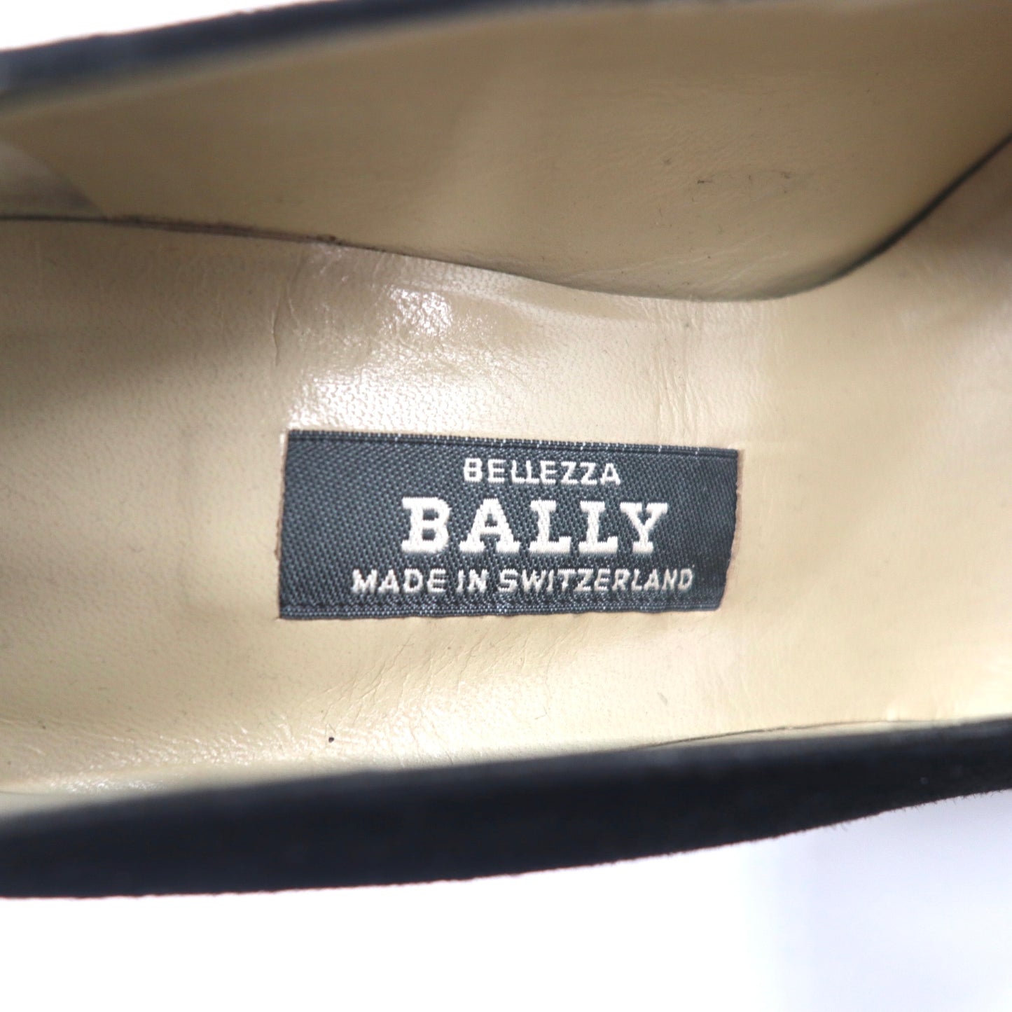 BALLY スクエアトゥパンプス 23cm ブラック スエード スイス製