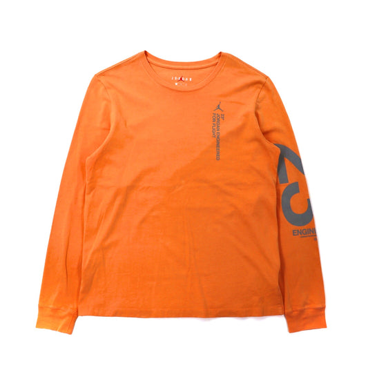 JORDAN BRAND ロングスリーブTシャツ L オレンジ コットン ナンバリング 23-JORDAN BRAND ( NIKE )-古着