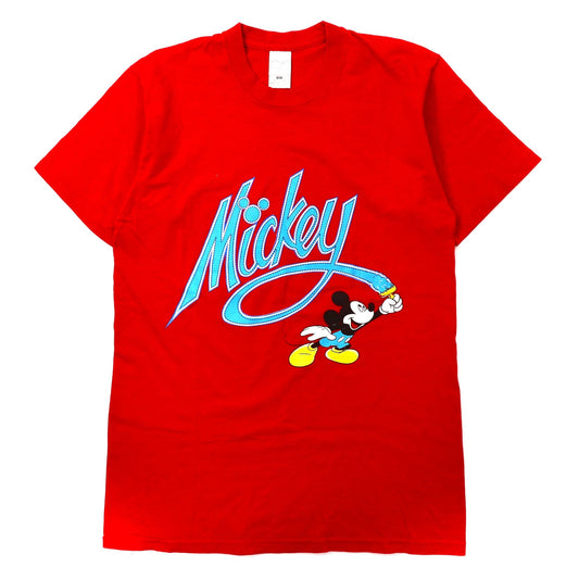 Jerry Leigh ビッグサイズTシャツ L レッド コットン Disney ミッキーマウス Mickey Mouse 90年代 USA製-VINTAGE-古着