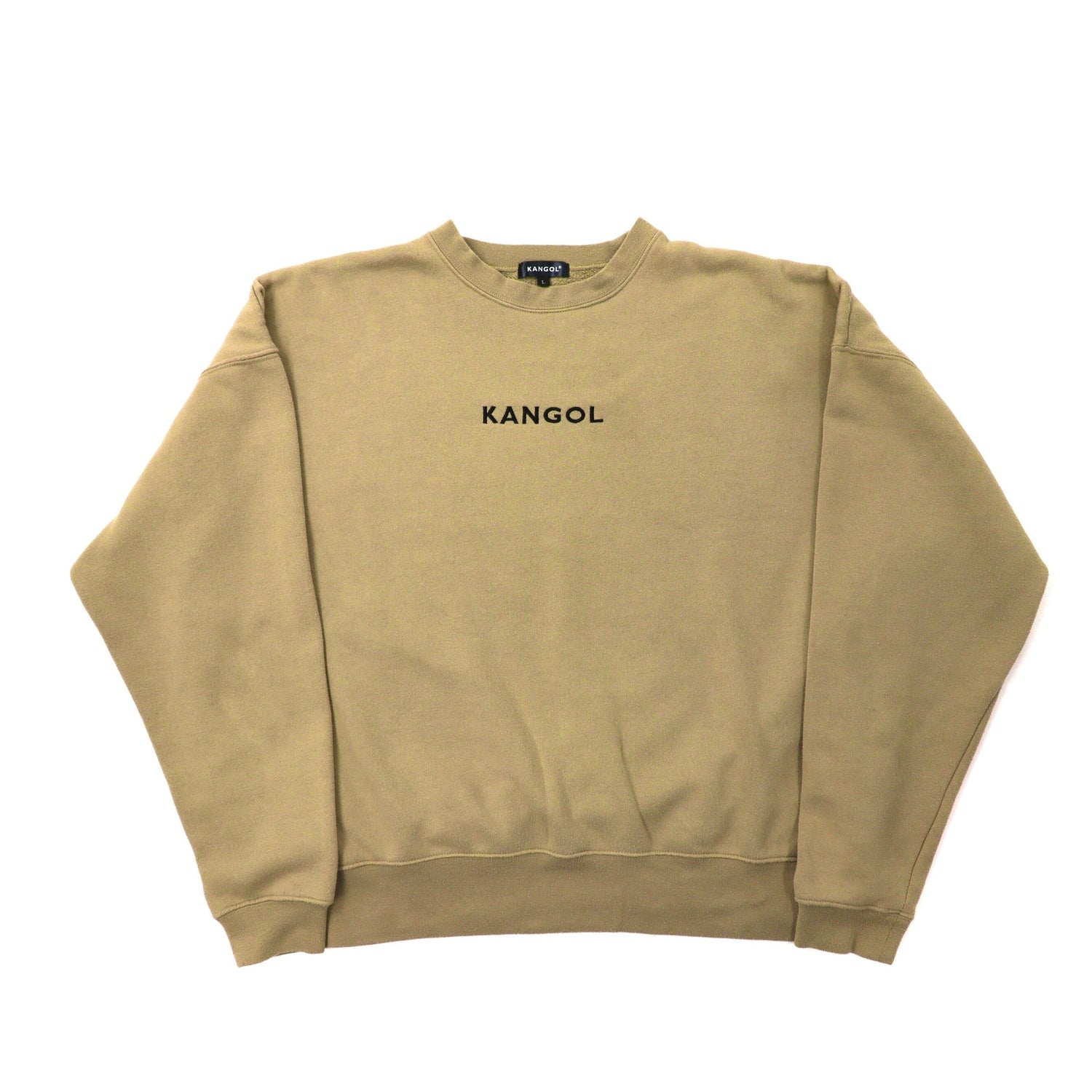 KANGOL クルーネックスウェット L ベージュ コットン 裏起毛-KANGOL-古着