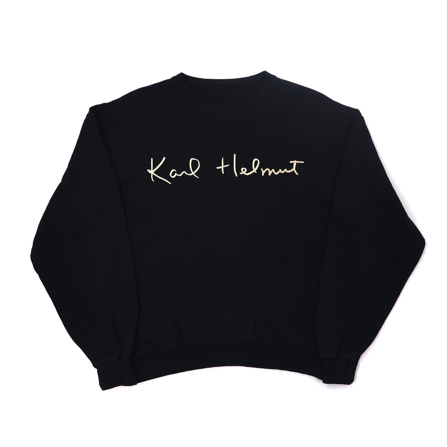KARL HELMUT Crewneck SWEATSHIRT S Black Logo Print – 日本然リトテ