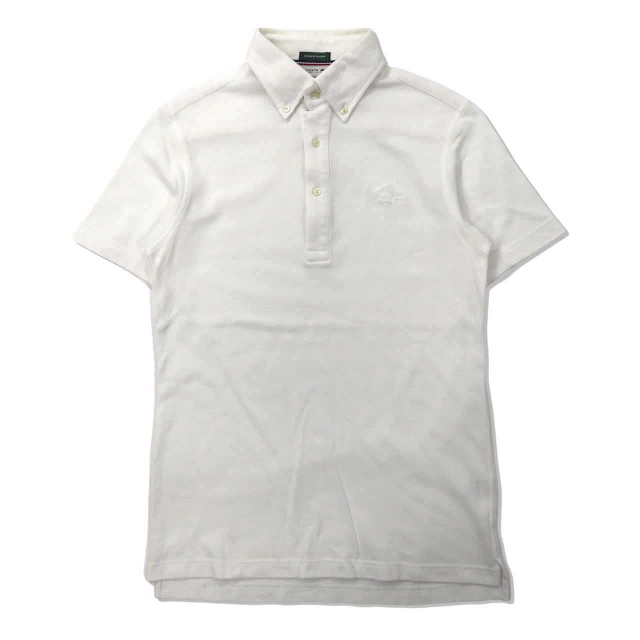 LACOSTE ポロシャツ 3 ホワイト コットン EXCLUSIVE EDITION ワンポイントロゴ-LACOSTE-古着