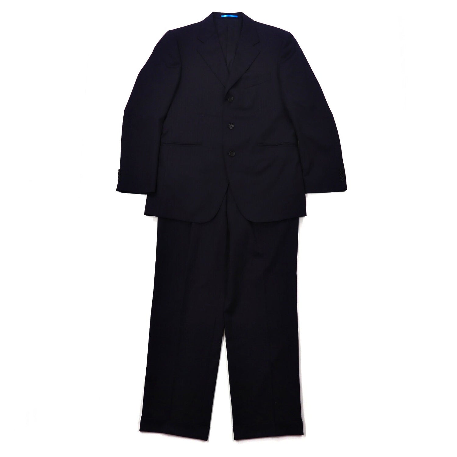 LANVIN EN BLEU T&B set Suit 50 Navy Striped Wool 3B – 日本然リトテ