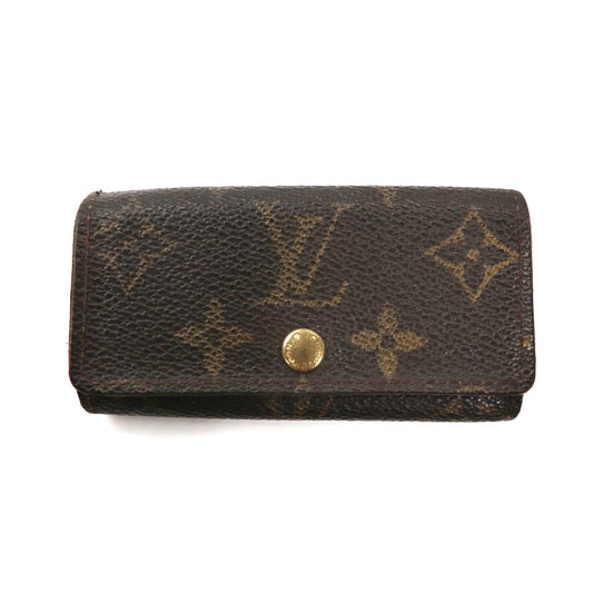 LOUIS VUITTON 4連キーケース ブラウン PVC モノグラム ミュルティクレ4 M62631 USA製-LOUIS VUITTON-古着