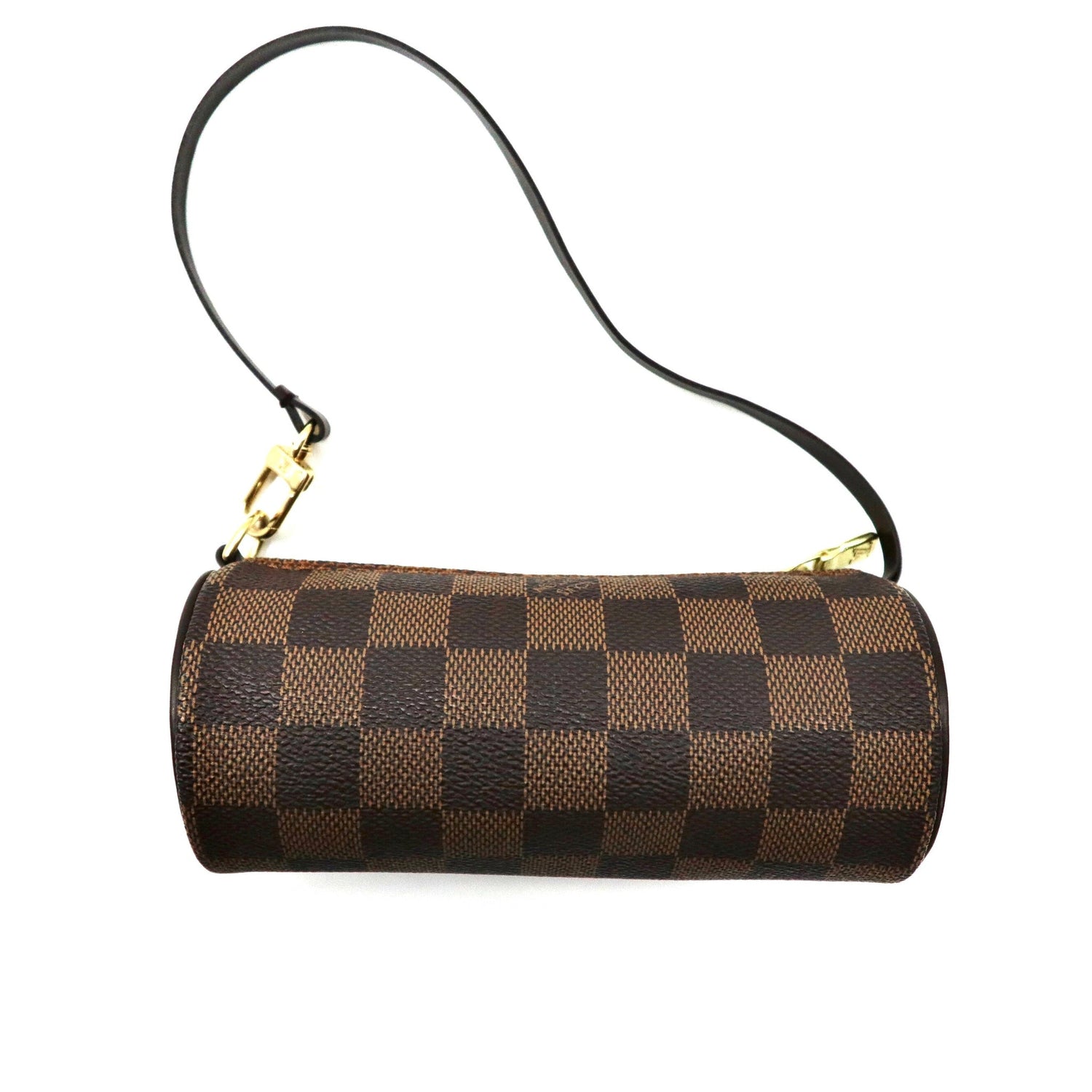 セール LOUIS VUITTON ルイ・ヴィトン パピヨン付属ポーチ ダミエ ポーチ 小物入れ ブラウン PVC レディース メンズ USED