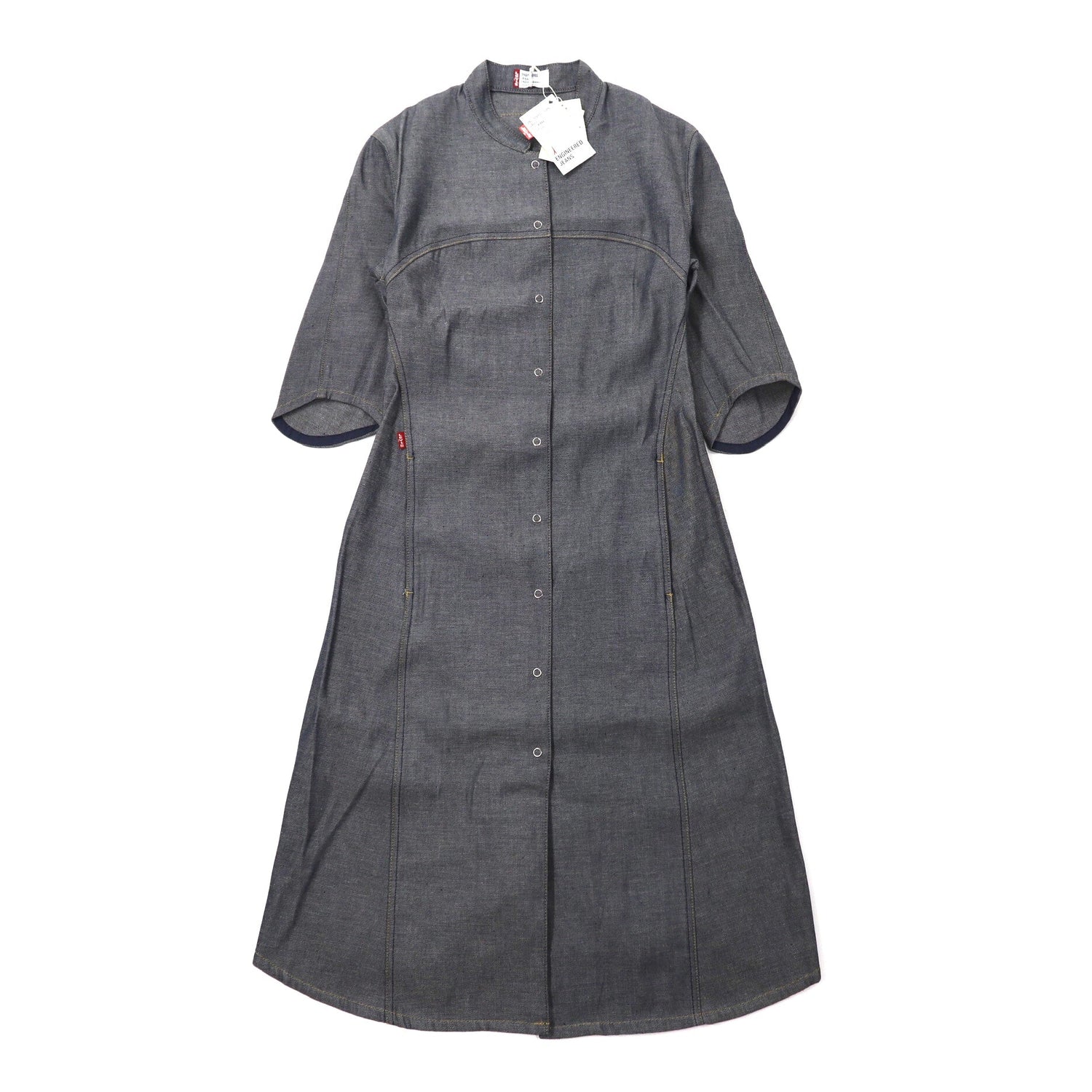 Levi's Engineered JEANS denim DRESS S Gray Snap button