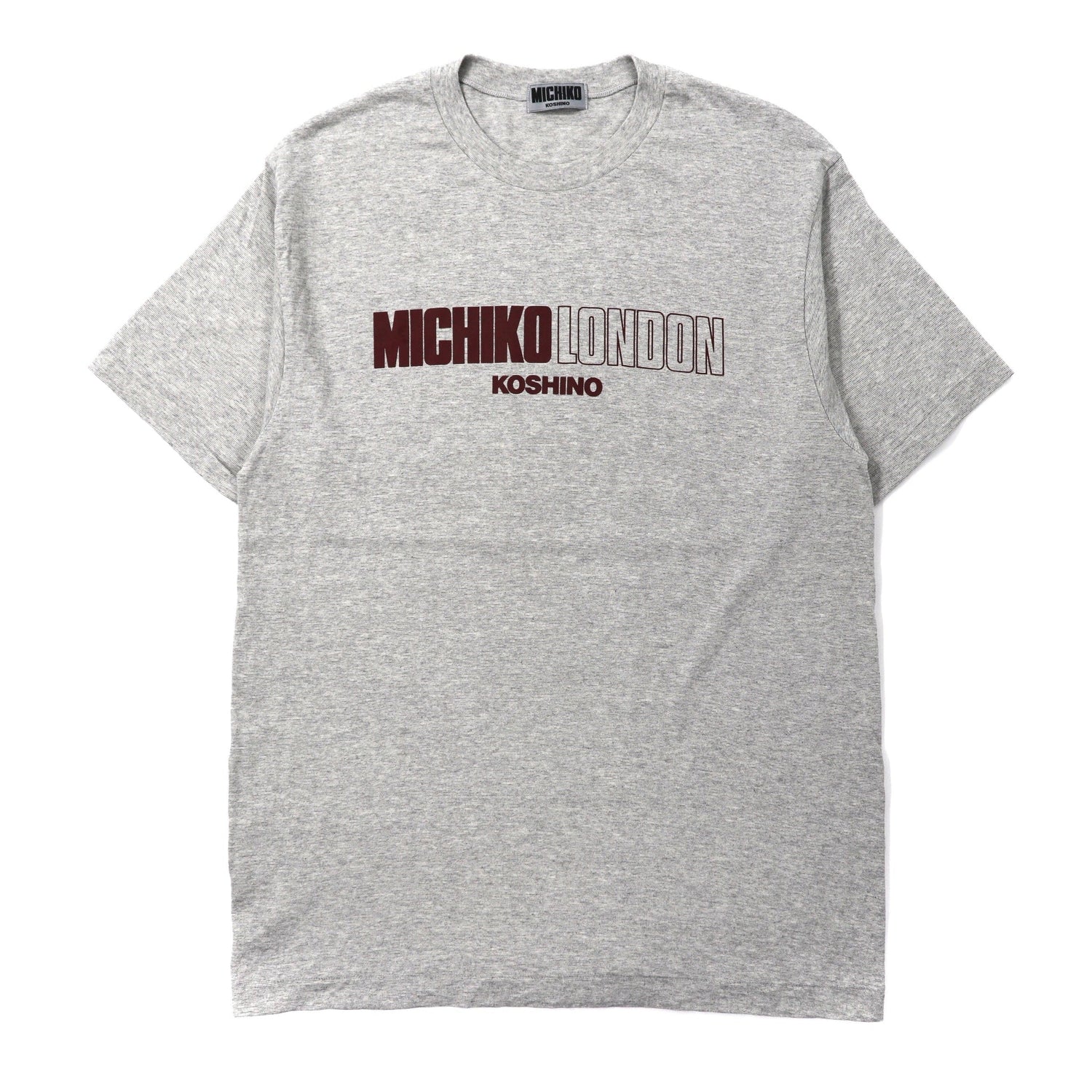 MICHIKO LONDON Tシャツ XL グレー コットン ロゴプリント 90年代-MICHIKO LONDON-古着