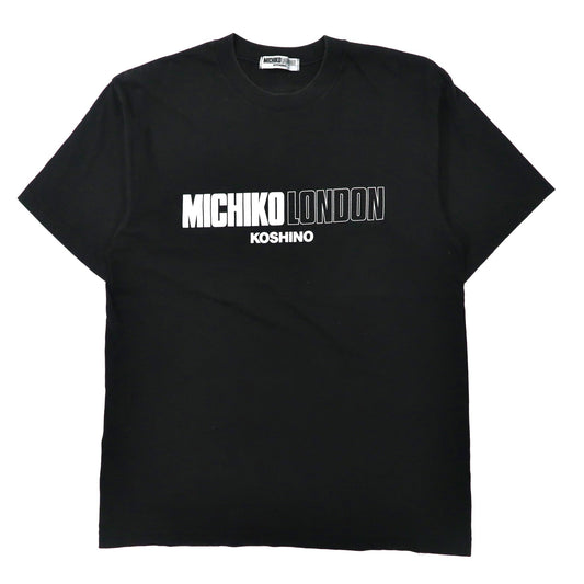MICHIKO LONDON ロゴプリントTシャツ L ブラック コットン 90年代-MICHIKO LONDON-古着