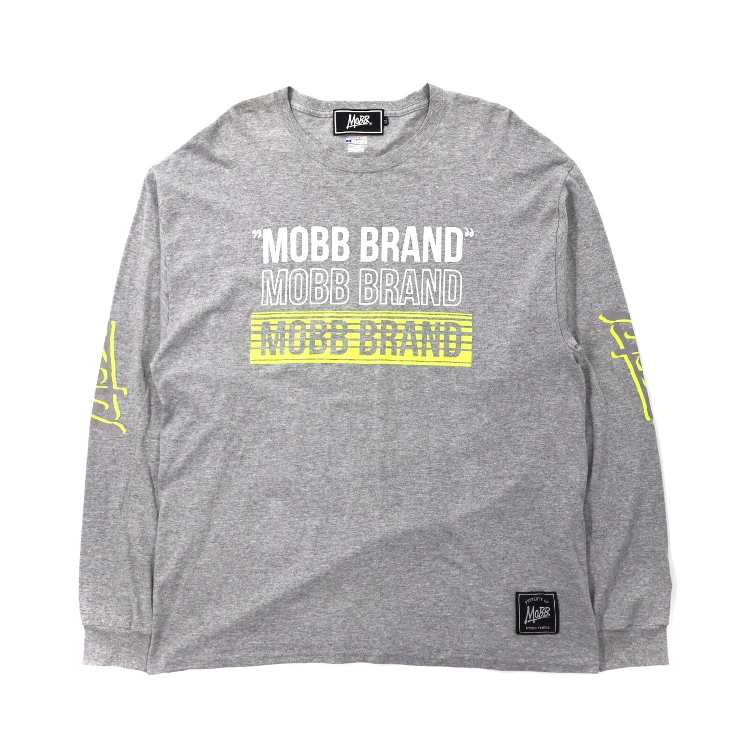 MOBB. × Champion ロングスリーブTシャツ XL グレー コットン ロゴ