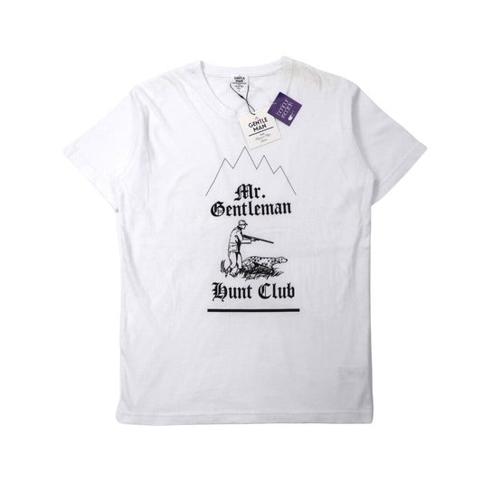 MR.GENTLEMAN Tシャツ M ホワイト コットン HUNTING MOUNTAIN TEE 未使用品-MR.GENTLEMAN-古着