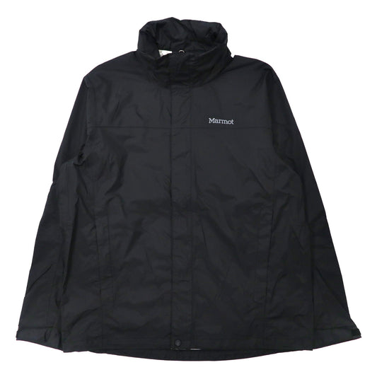 Marmot シェルパーカー レインジャケット L ブラック ナイロン ロゴ刺繍 PreCip Rain Jacket F41200-Marmot-古着