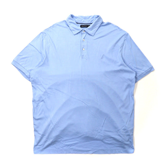NAUTICA ポロシャツ 2XLT ブルー コットン ビッグサイズ-NAUTICA-古着