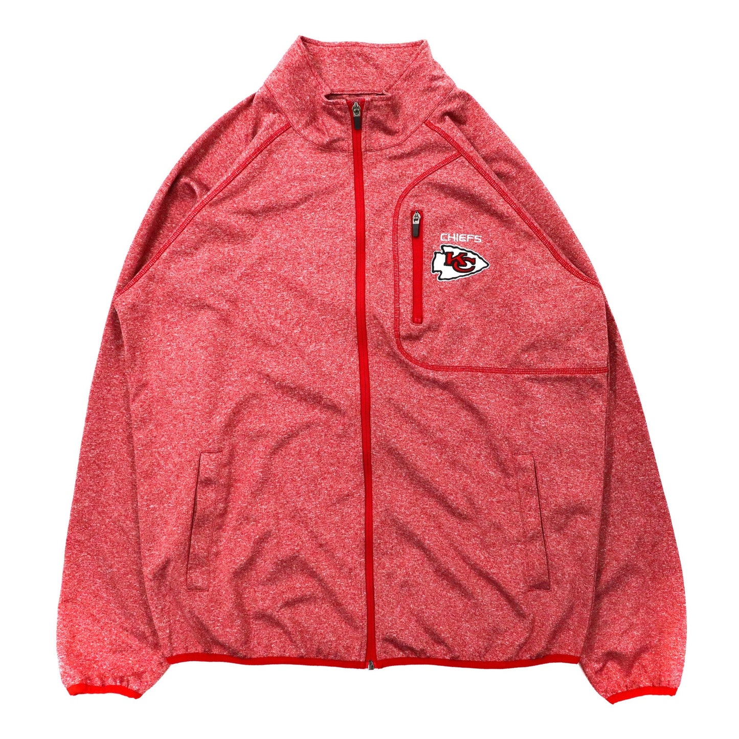 NFL トラックジャケット L ピンク ポリエステル Kansas City Chiefs-VINTAGE-古着