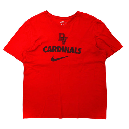 NIKE ビッグサイズ フットボールプリントTシャツ XL レッド コットン NFL Arizona Cardinals ニカラグア製-NIKE-古着