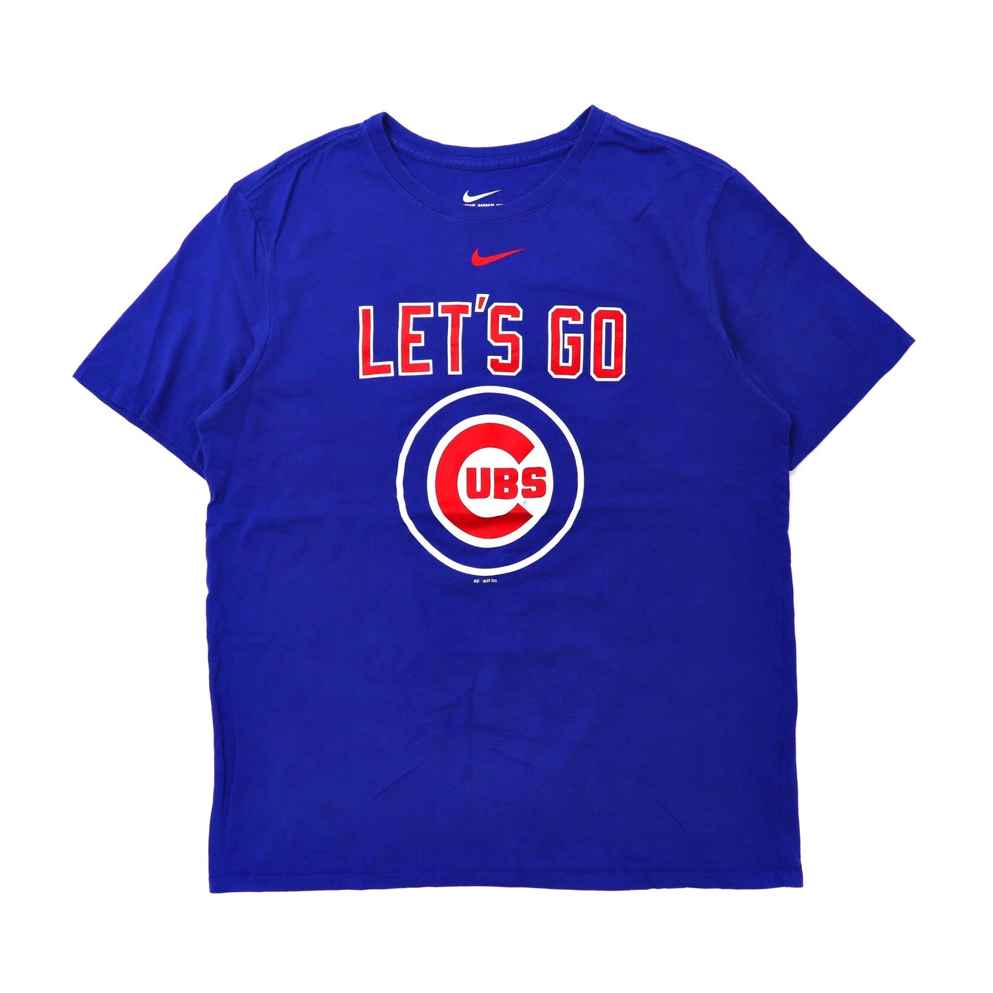 NIKE クルーネックTシャツ L ブルー コットン MLB Chicago Cubs-NIKE-古着