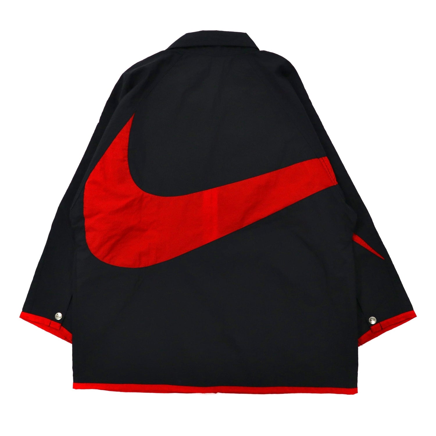 NIKE ナイロンジャケット M ブラック スウォッシュロゴ 銀タグ 90年代 – 日本然リトテ