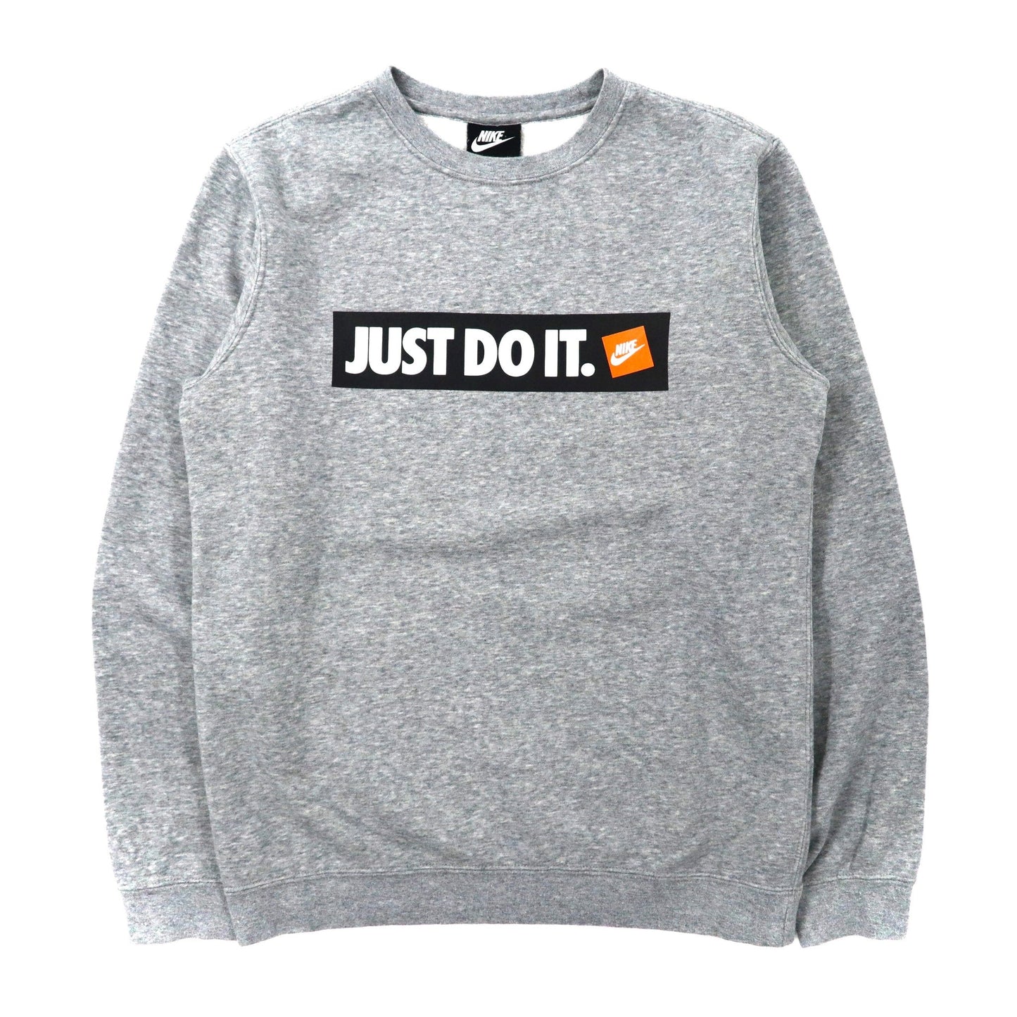 NIKE ロゴプリントスウェット S グレー コットン 裏起毛 JUST DO IT 