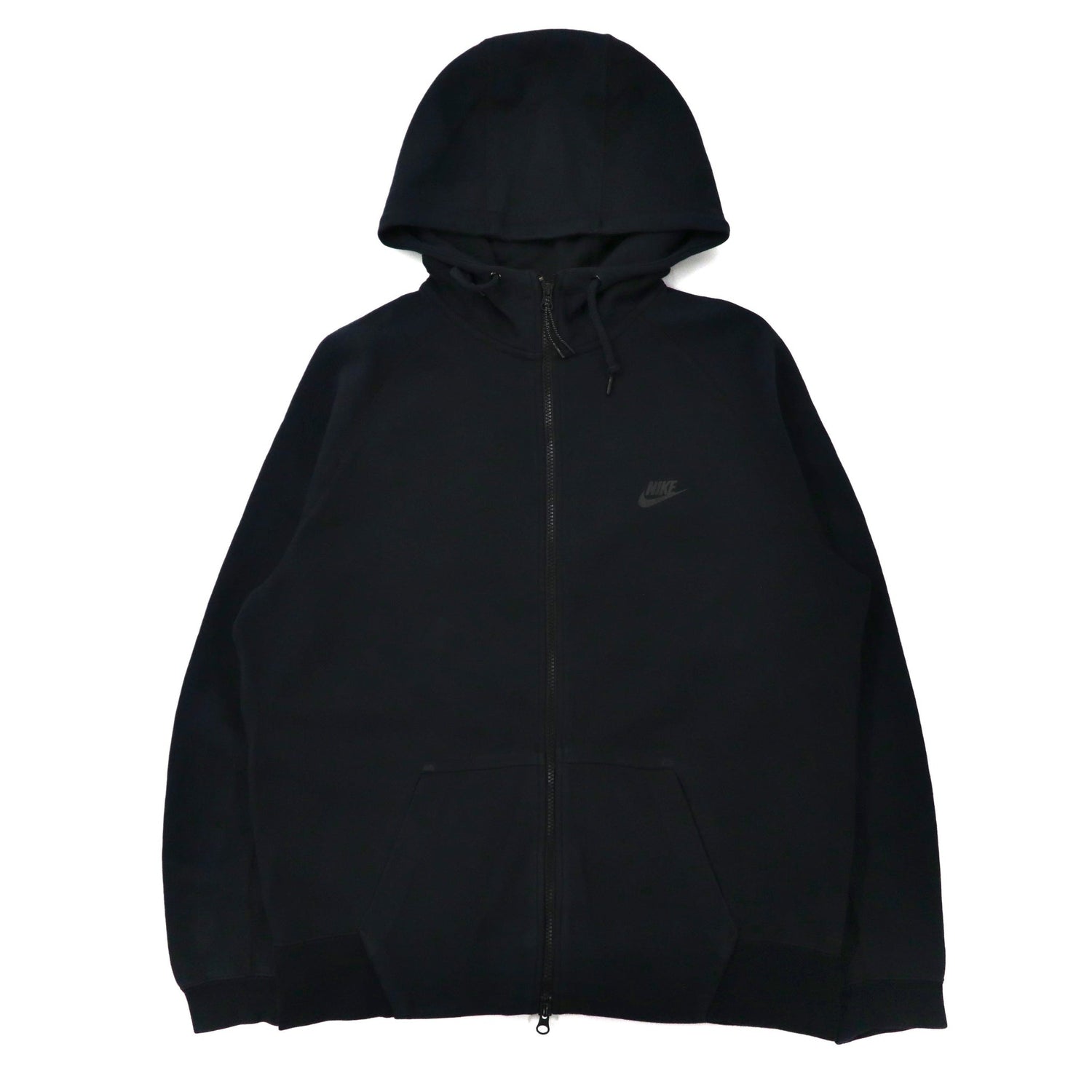 NIKE Tech Fleece Double ZIP UP HOODIE L Black TECH FLEECE AW77 