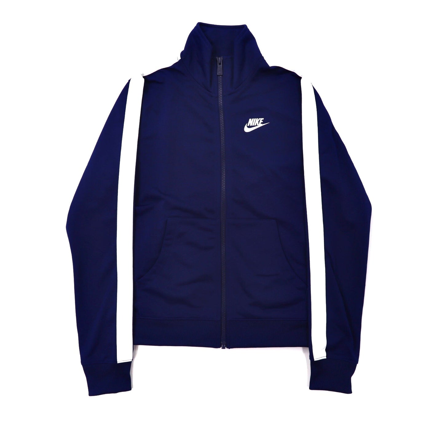Nike Track Jacket S Blue Polyester One Point Logo – 日本然リトテ