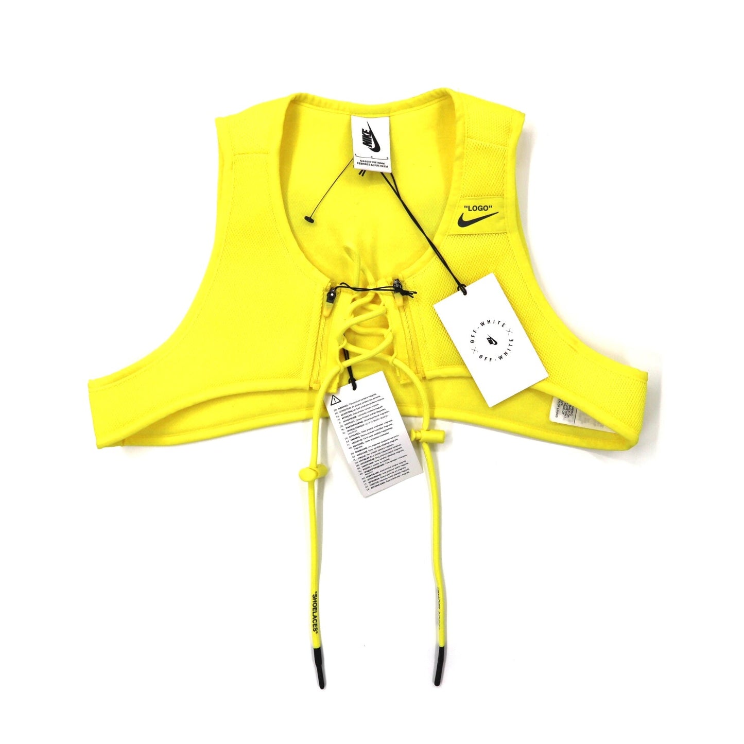 OFF-WHITE × NIKE Utility vest L Yellow BV8054-731 Unused goods