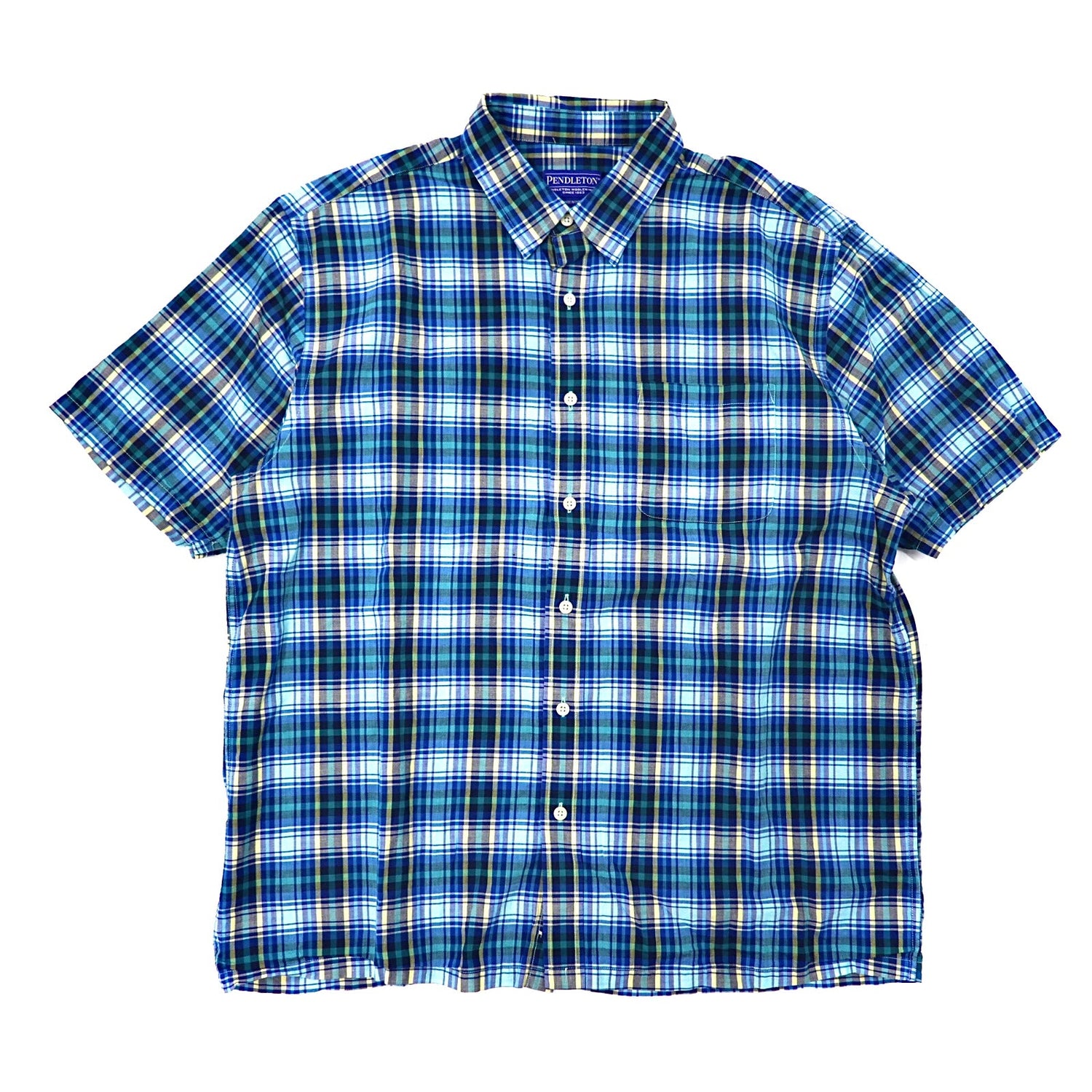 PENDLETON 半袖チェックシャツ XL ブルー ビッグサイズ – 日本然リトテ