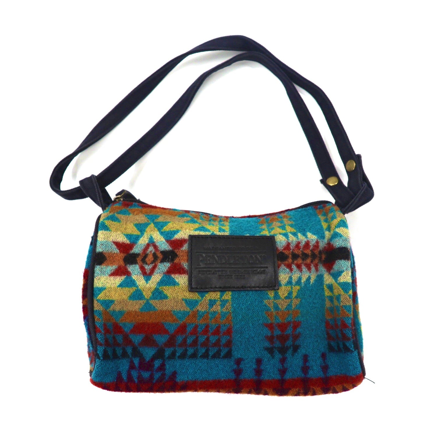 PENDLETON Dop Bag Shoulder Bag Blue Wool Native Pattern – 日本然リトテ