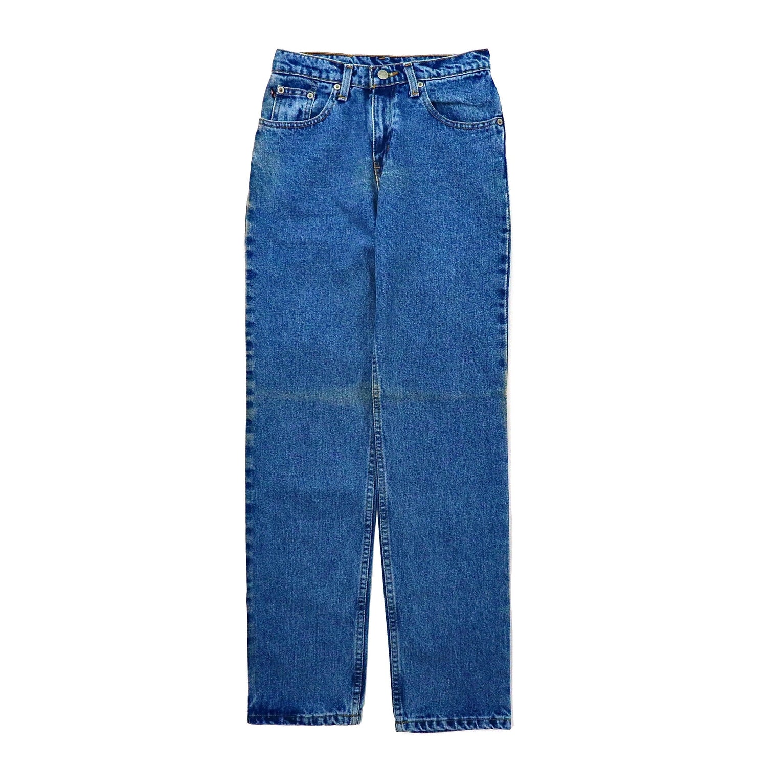 POLO JEANS CO. RALPH LAUREN テーパードデニムパンツ 2 ブルー RELAXED 90年代 メキシコ製 未使用品