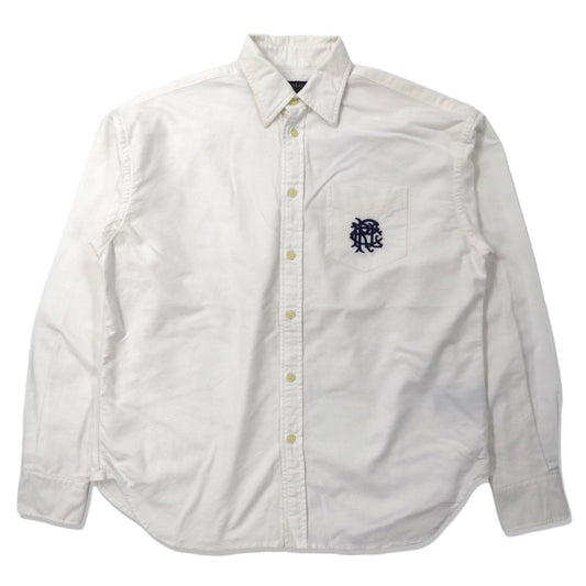 POLO RALPH LAUREN オックスフォードシャツ 8 ホワイト コットン ロゴ刺繍-Polo Ralph Lauren-古着