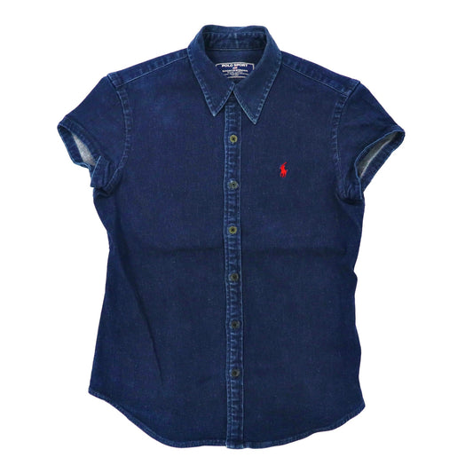 POLO SPORT 半袖デニムシャツ 11 ブルー スモールポニー刺繍 90年代-POLO SPORT ( RALPH LAUREN )-古着