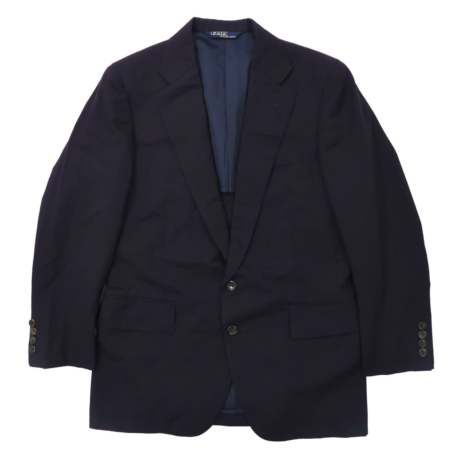 POLO BY RALPH LAUREN 2B Tailored Jacket Navy Blue 92A4 Navy Wool
