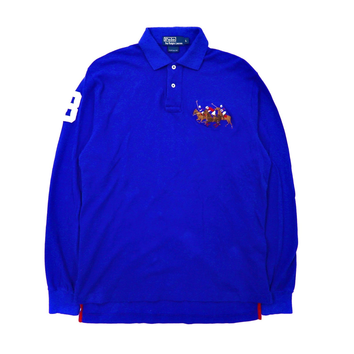 POLO BY RALPH LAUREN Long Sleeve Polo Shirt RUGBY SHIRT L Blue Big