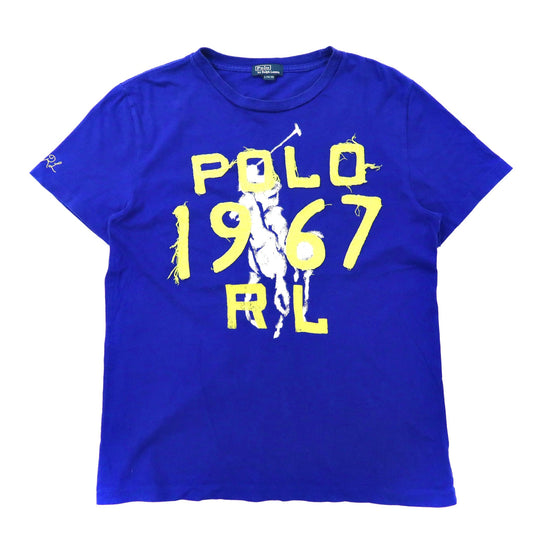 Polo by Ralph Lauren ビッグポニーTシャツ L ブルー コットン-Polo Ralph Lauren-古着