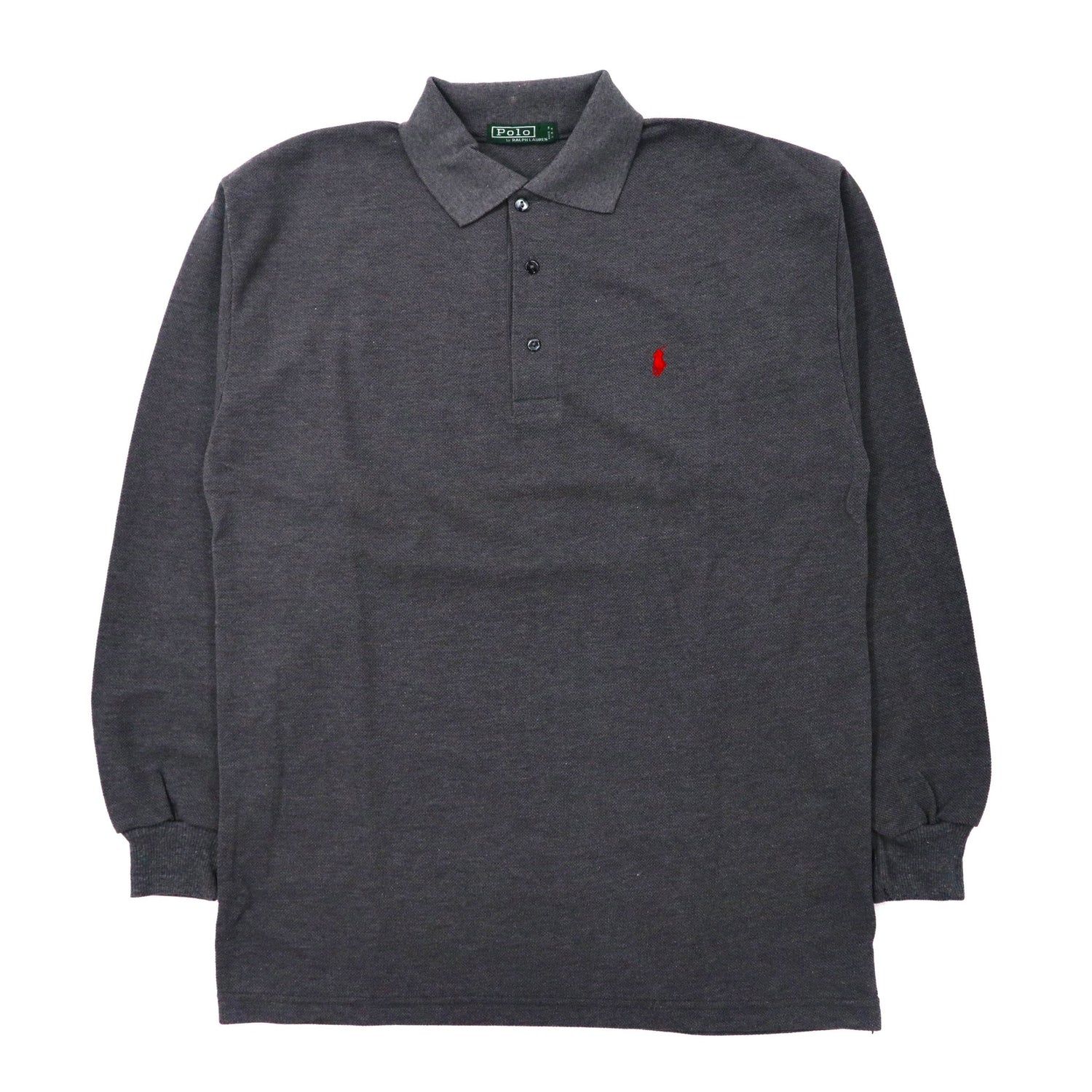 POLO BY RALPH LAUREN Big Size Long Sleeve Polo Shirt XL Gray