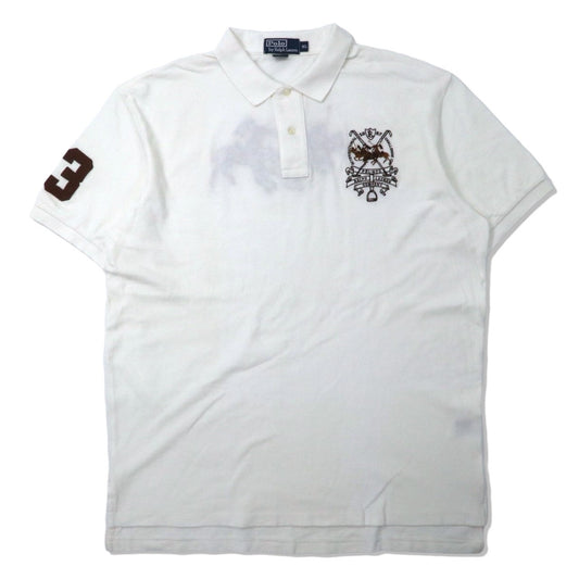 Polo by Ralph Lauren ビッグサイズ ポロシャツ XL ホワイト コットン ビッグポニー刺繍-Polo Ralph Lauren-古着