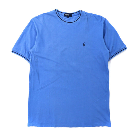 Polo by Ralph Lauren クルーネックTシャツ 170 ブルー コットン スモールポニー刺繍-Polo Ralph Lauren-古着