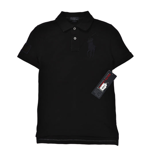 Polo by Ralph Lauren ポロシャツ 8 ブラック コットン ビッグポニー刺繍 US OPEN 未使用品-Polo Ralph Lauren-古着