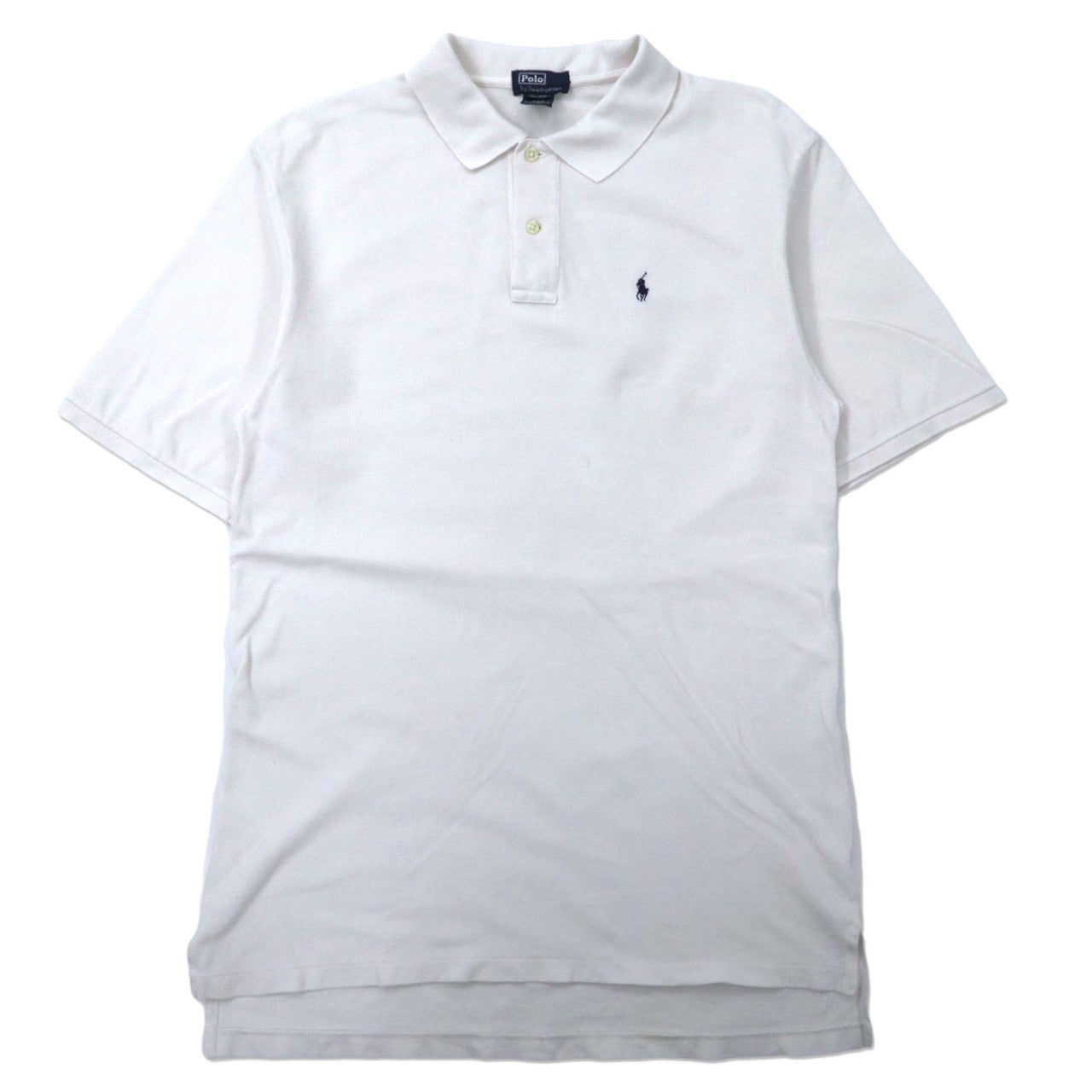 Polo by Ralph Lauren ポロシャツ XL ホワイト コットン スモールポニー刺繍-Polo Ralph Lauren-古着