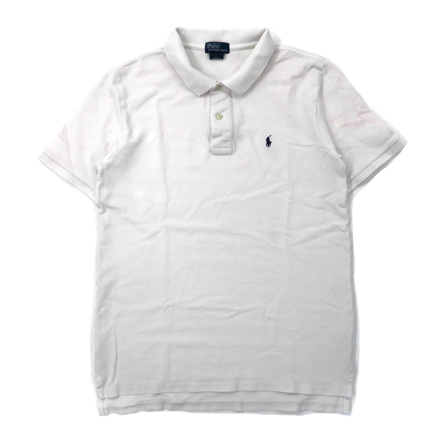 Polo by Ralph Lauren ポロシャツ XL ホワイト コットン スモールポニー刺繍 ペルー製-Polo Ralph Lauren-古着