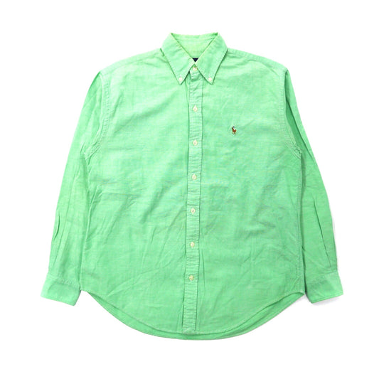 RALPH LAUREN ボタンダウンシャツ 8 グリーン コットン スモールポニー刺繍-Ralph Lauren-古着