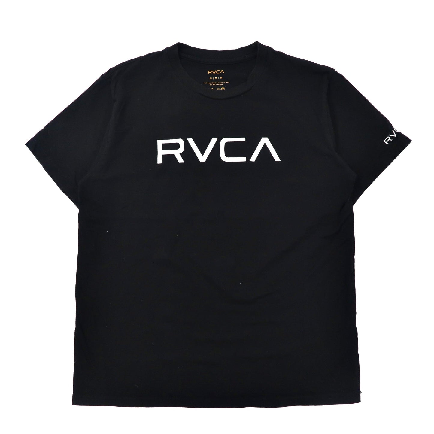 RVCA ビッグロゴTシャツ M ブラック コットン BA041-249-RVCA-古着